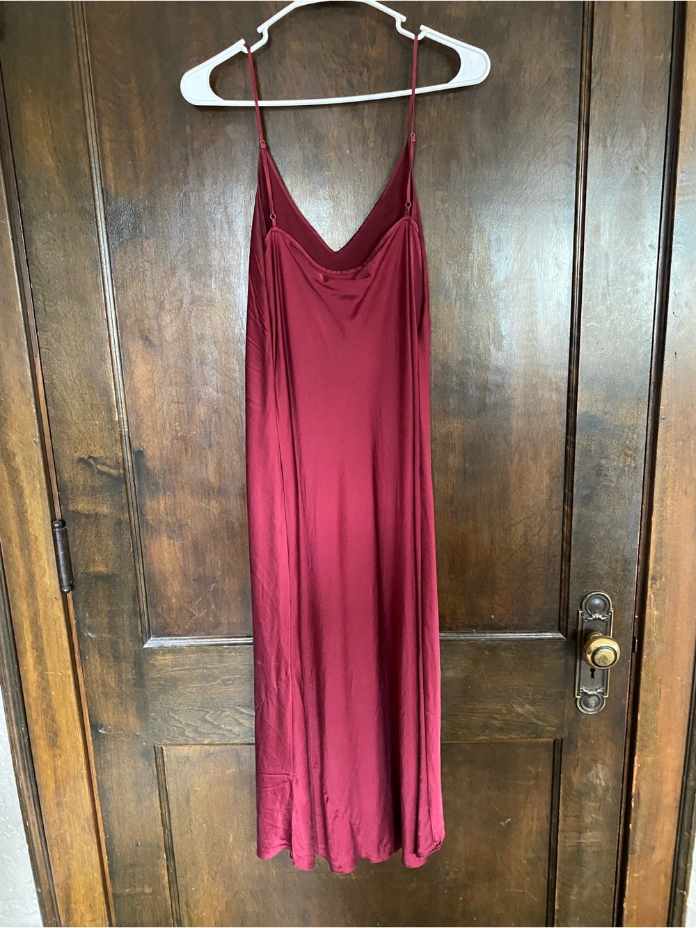 Quince Silk Tank Dress in Wine Red